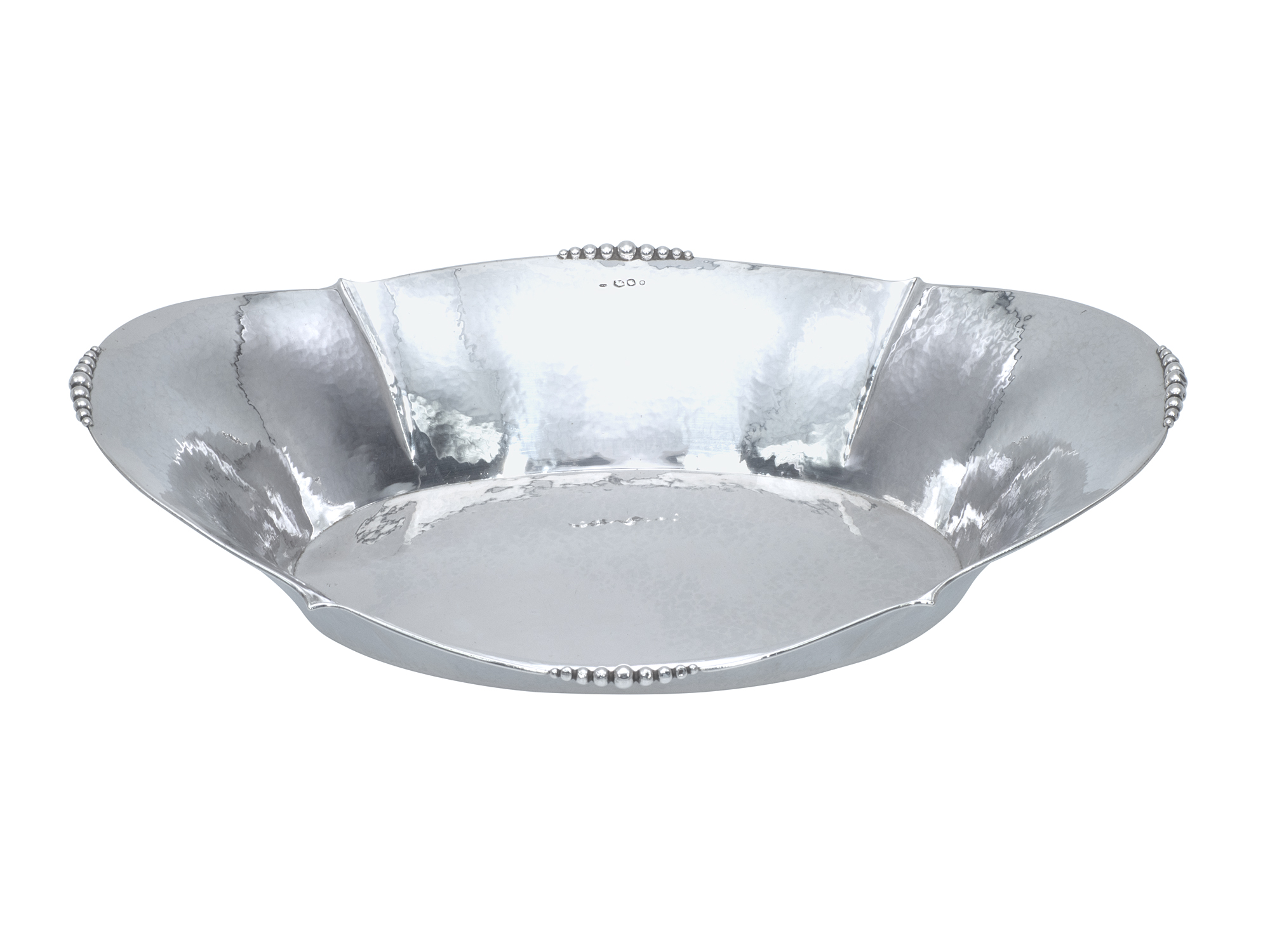 Zilveren gehamerde schaal uit 1937