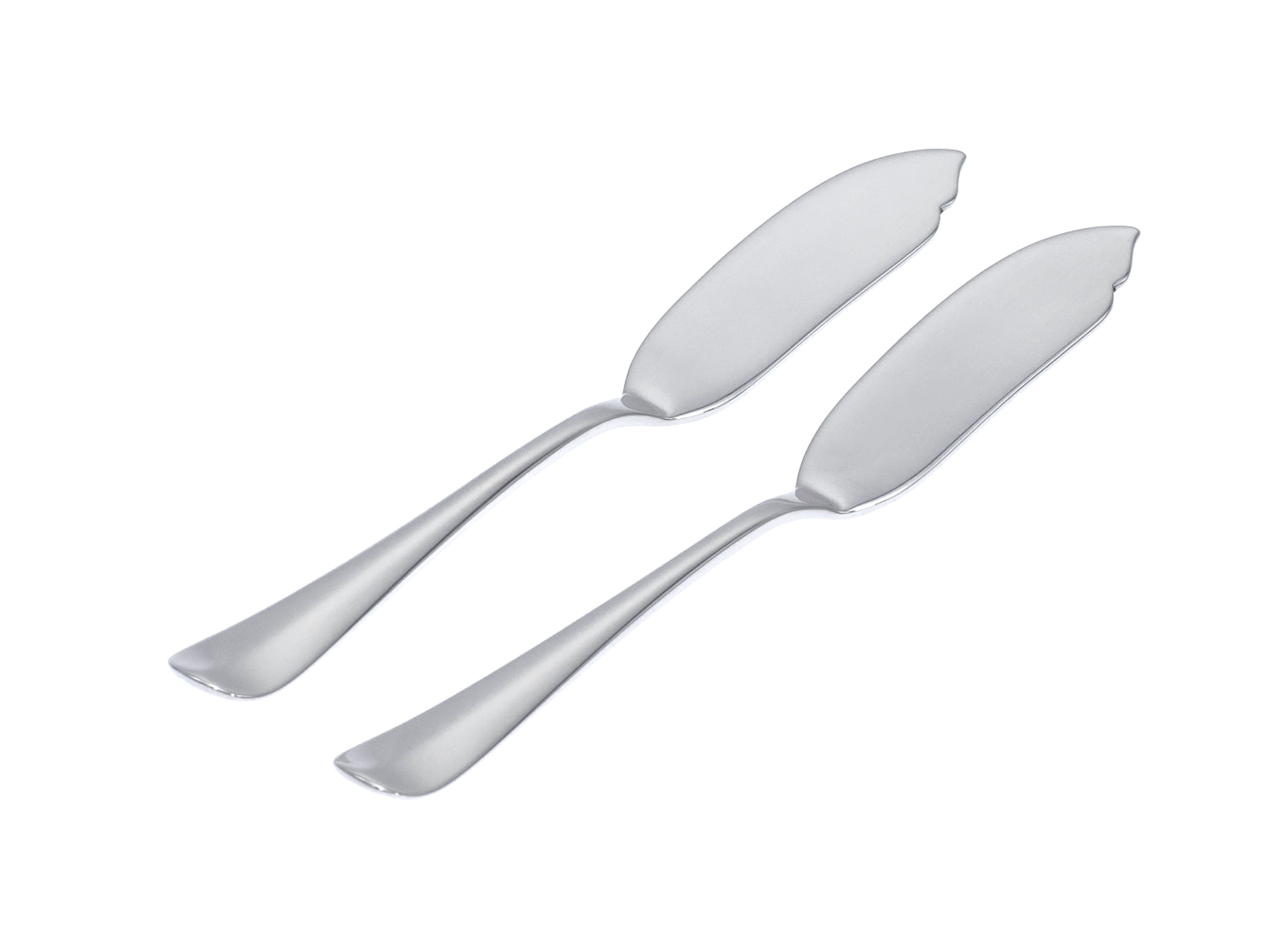 Stel zilveren botermesjes model Hollands glad 1060  1926-1953