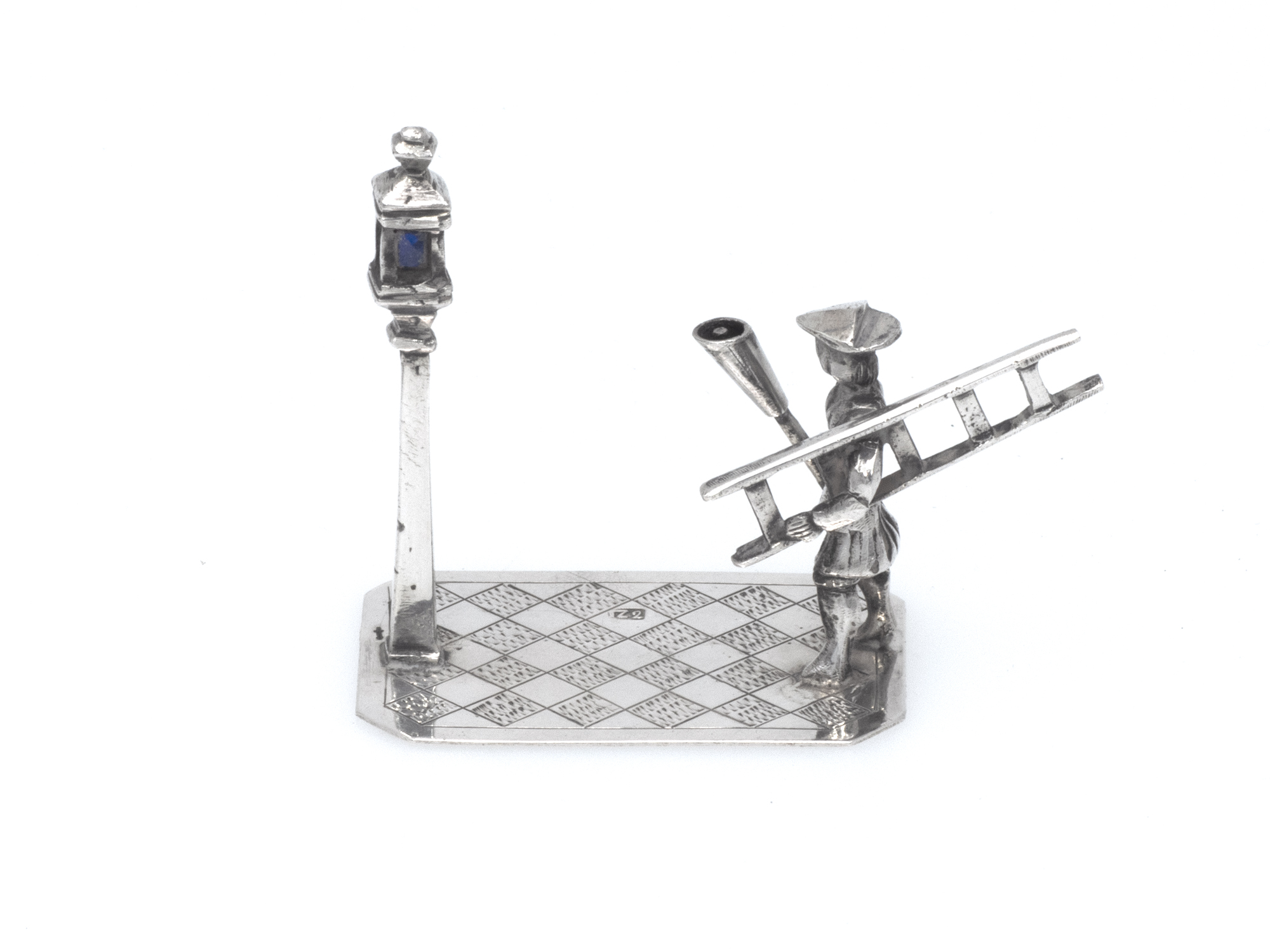 Zilveren miniatuur lantaarnaansteker 1906-1930