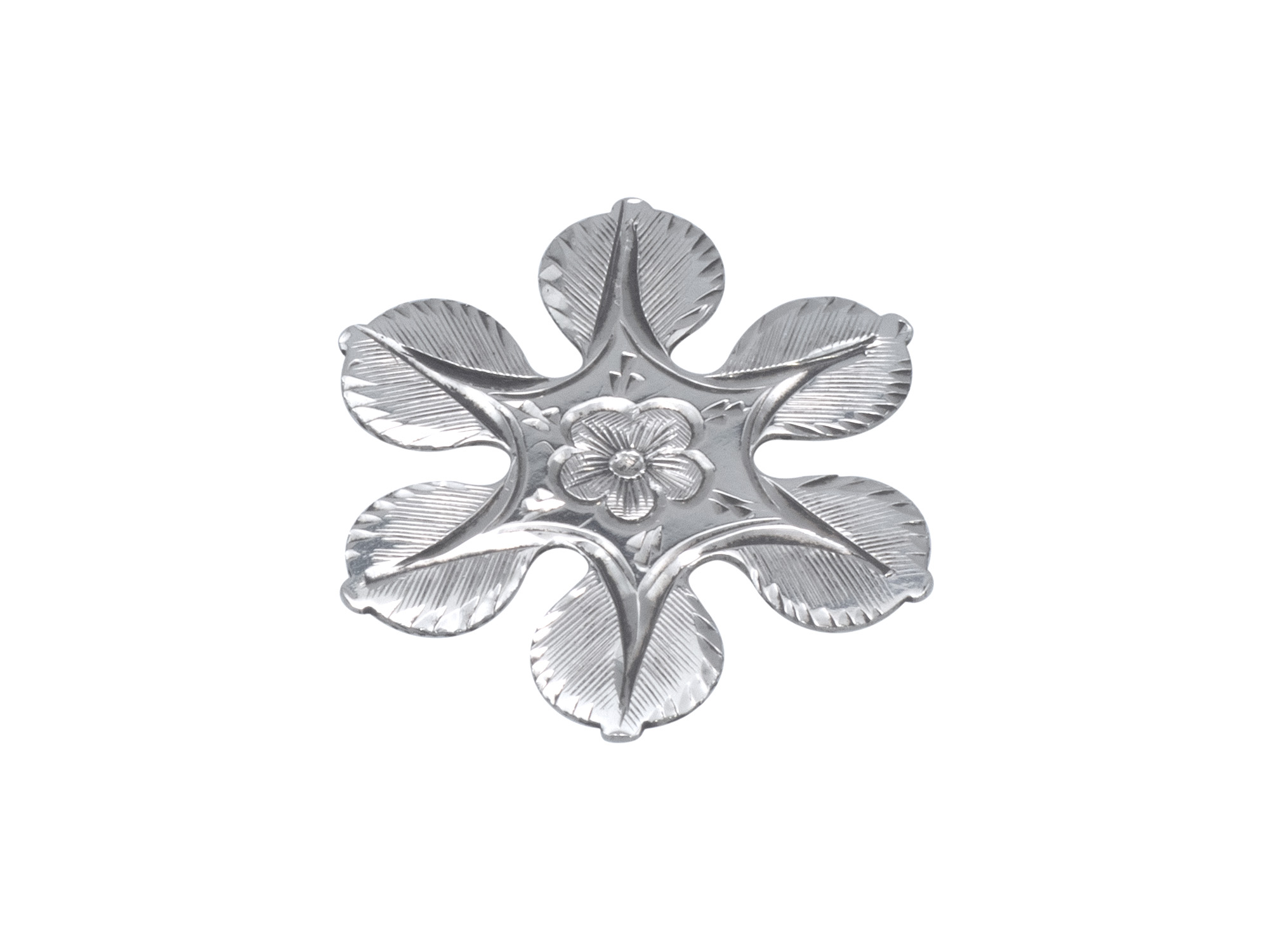 Zilveren garenwinder met gravering 1830-1866