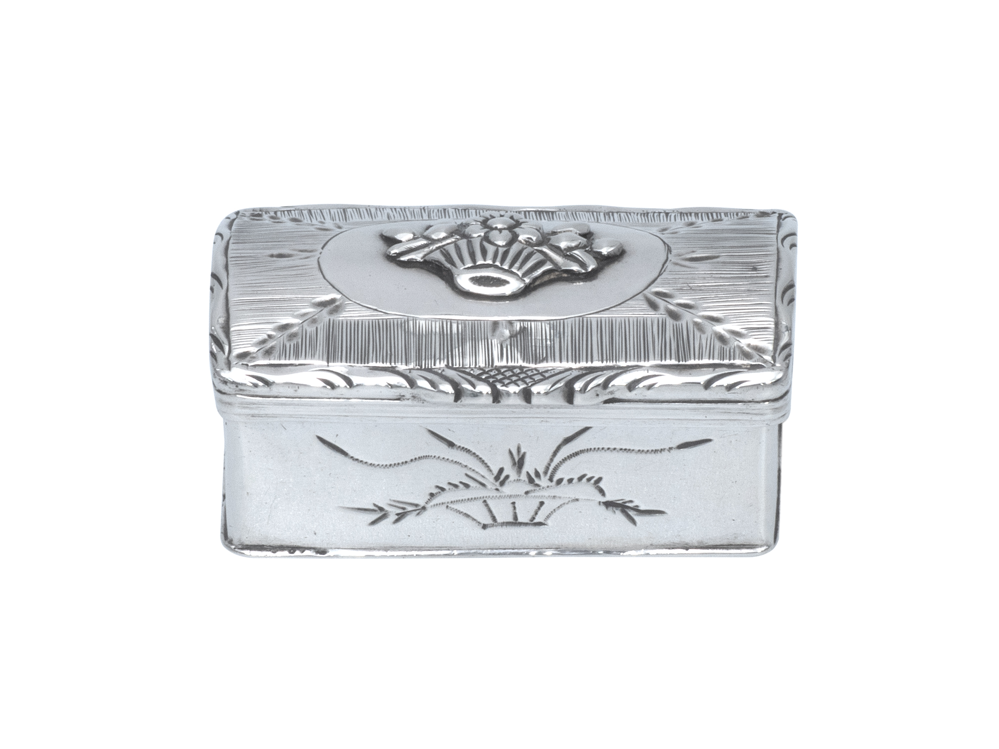 Zilveren snuifdoos in koffervorm 1791-1811