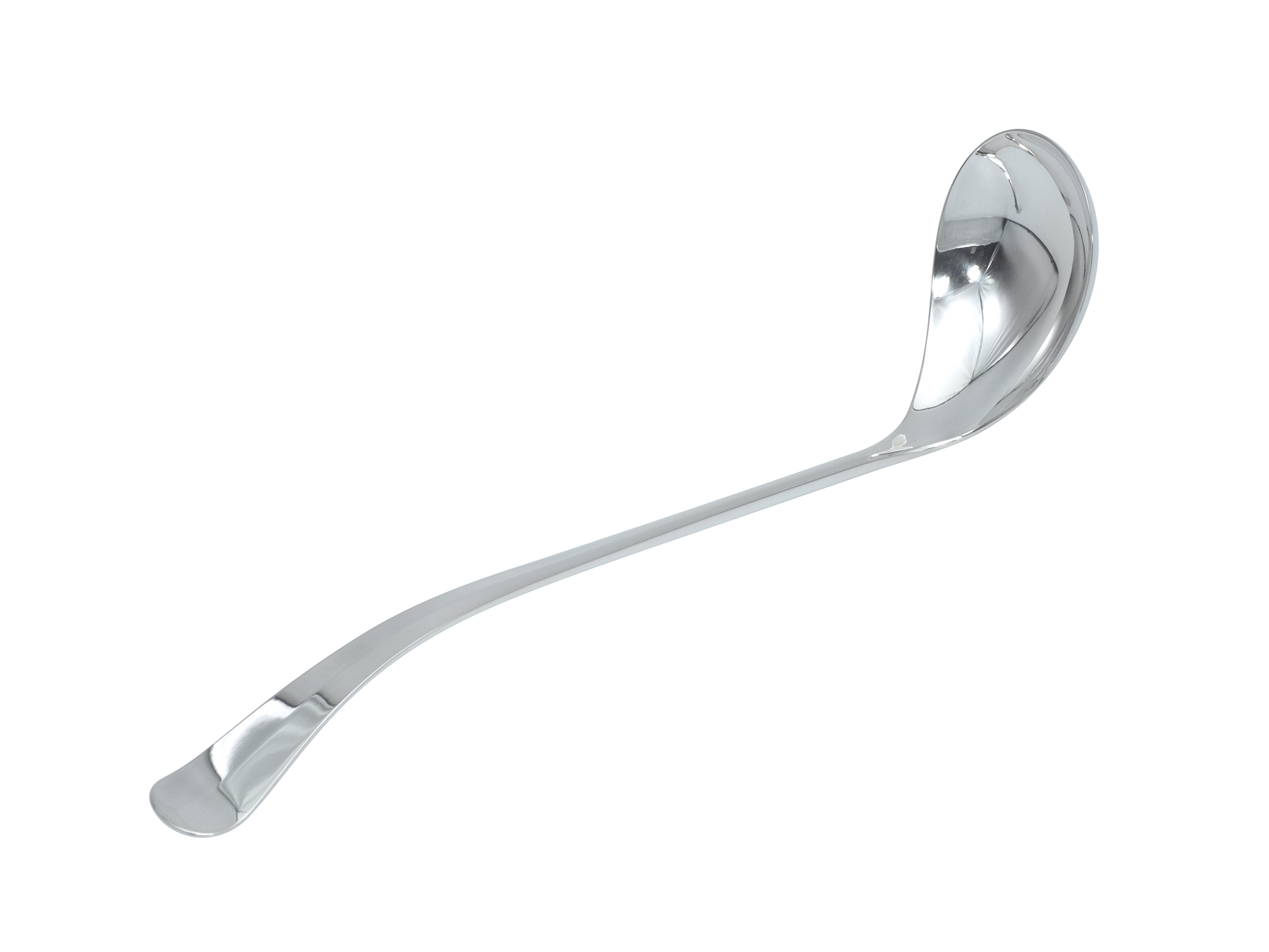 Zilveren Haags lofje compotelepel met lange steel uit 1924