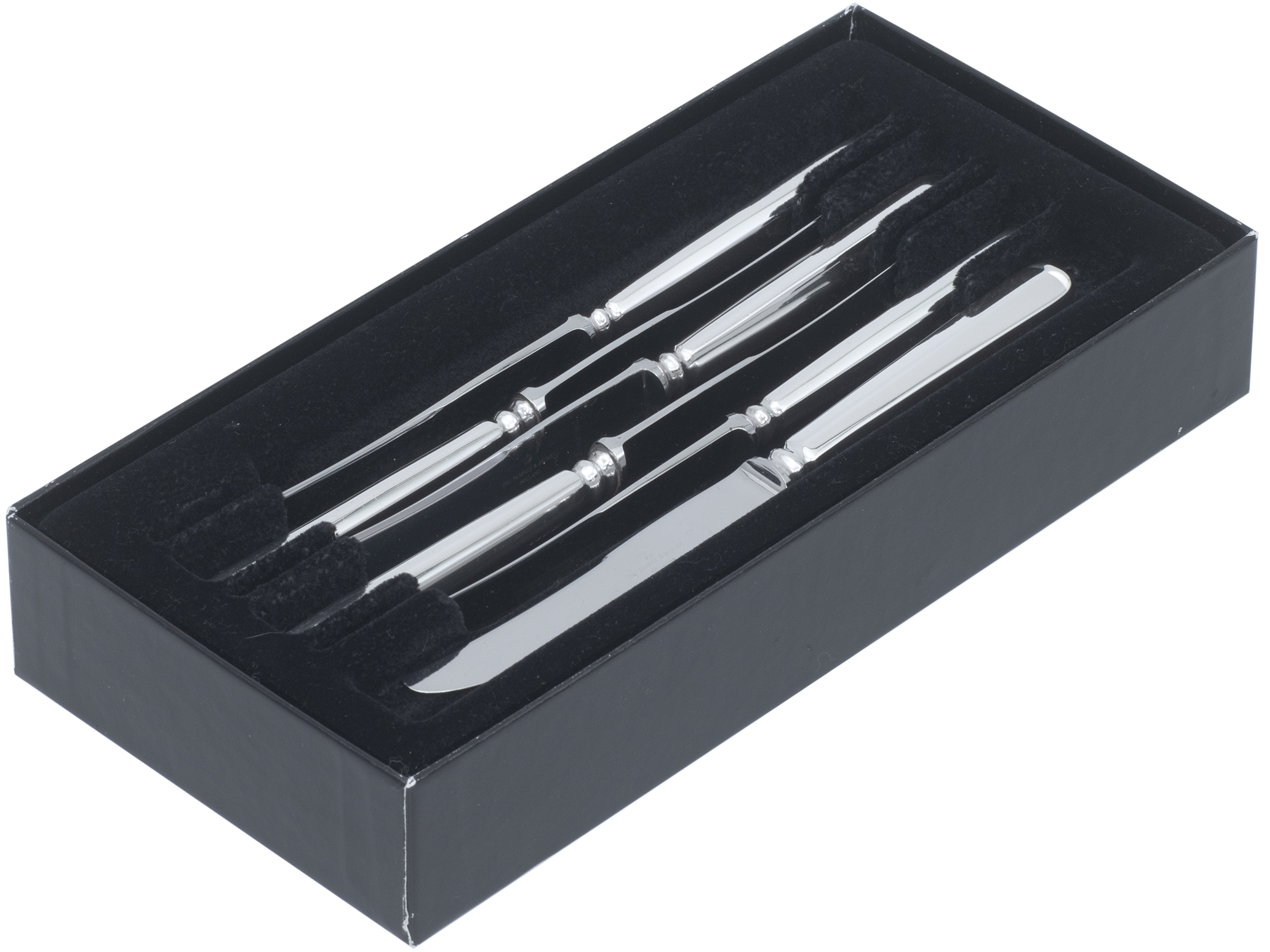 6 Haags lofje fruitmesjes met zilveren heft uit 1996