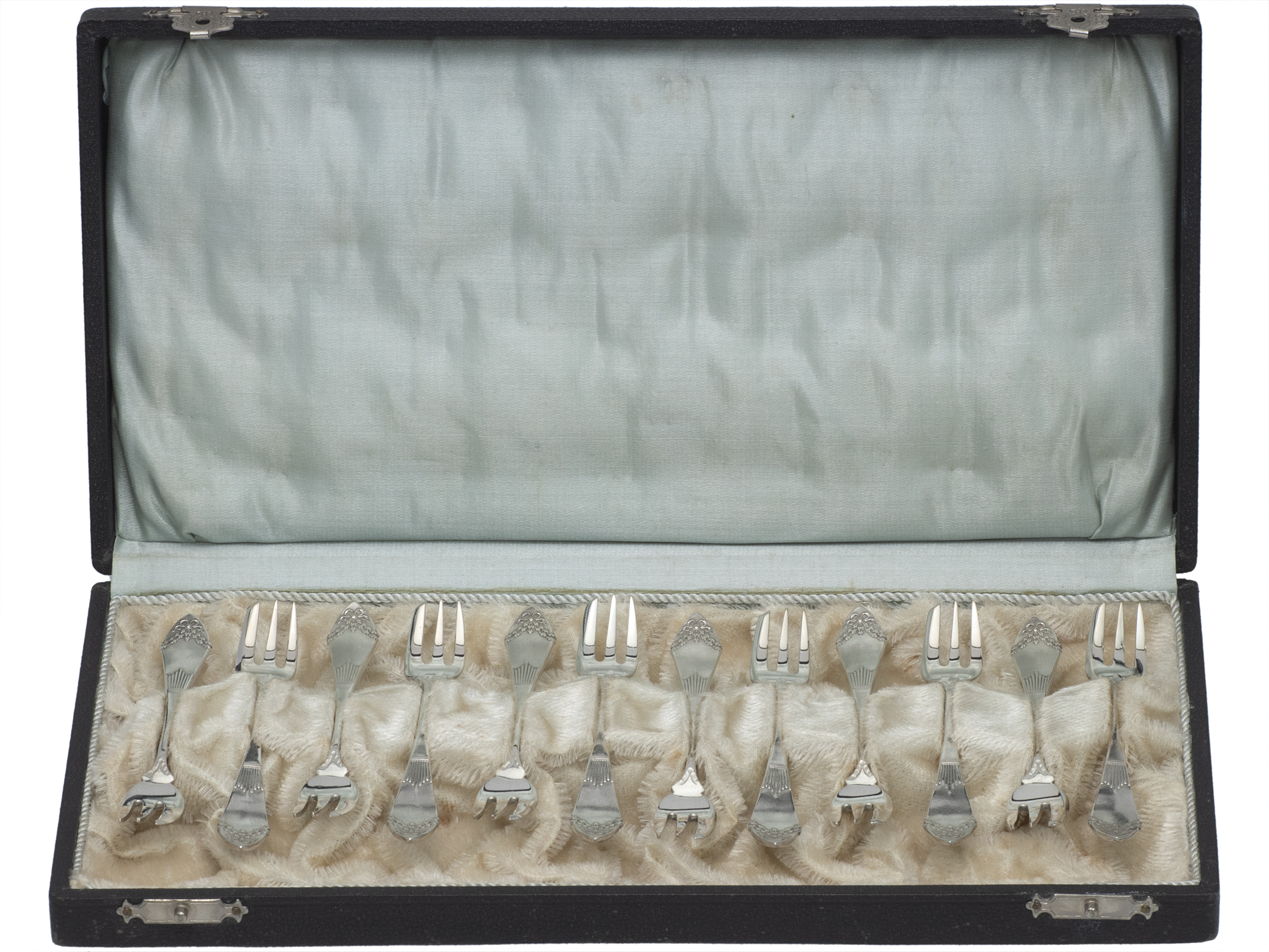 12 zilveren petitfourvorkjes 1925-1953