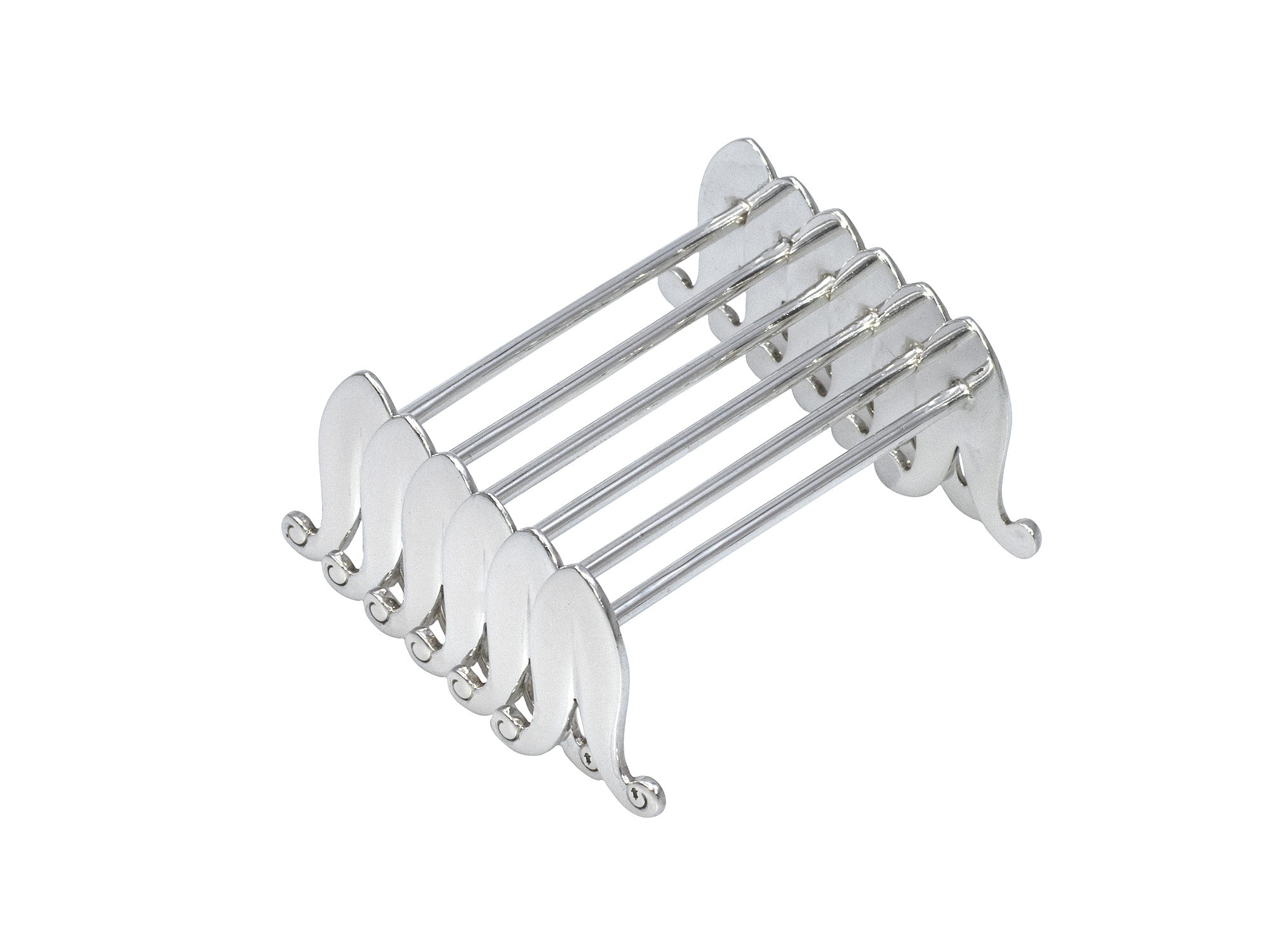 6 zilveren messenleggers model 400  1925-1953