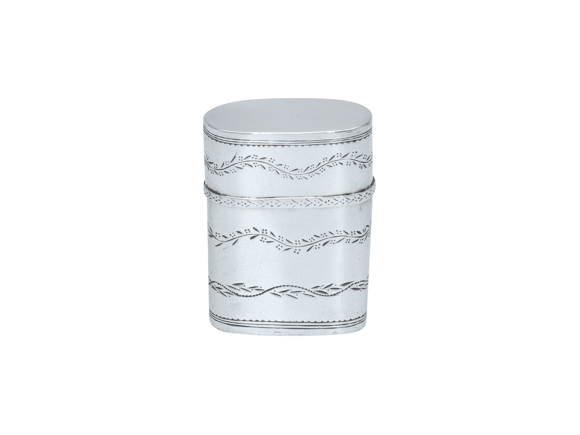 Zilveren doosje met gravering voor 1807