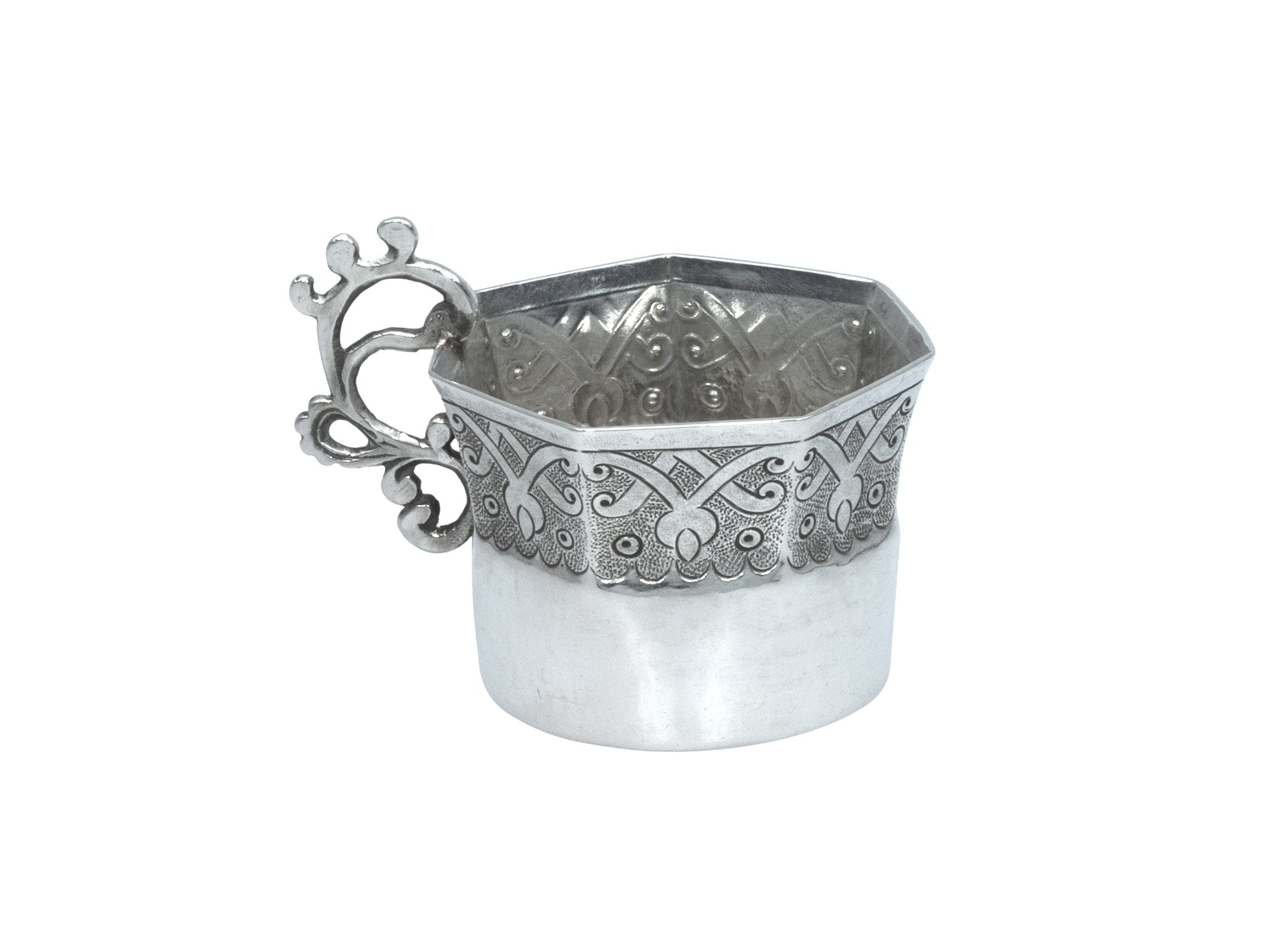 Zilveren vodka bekertje 1718-1734