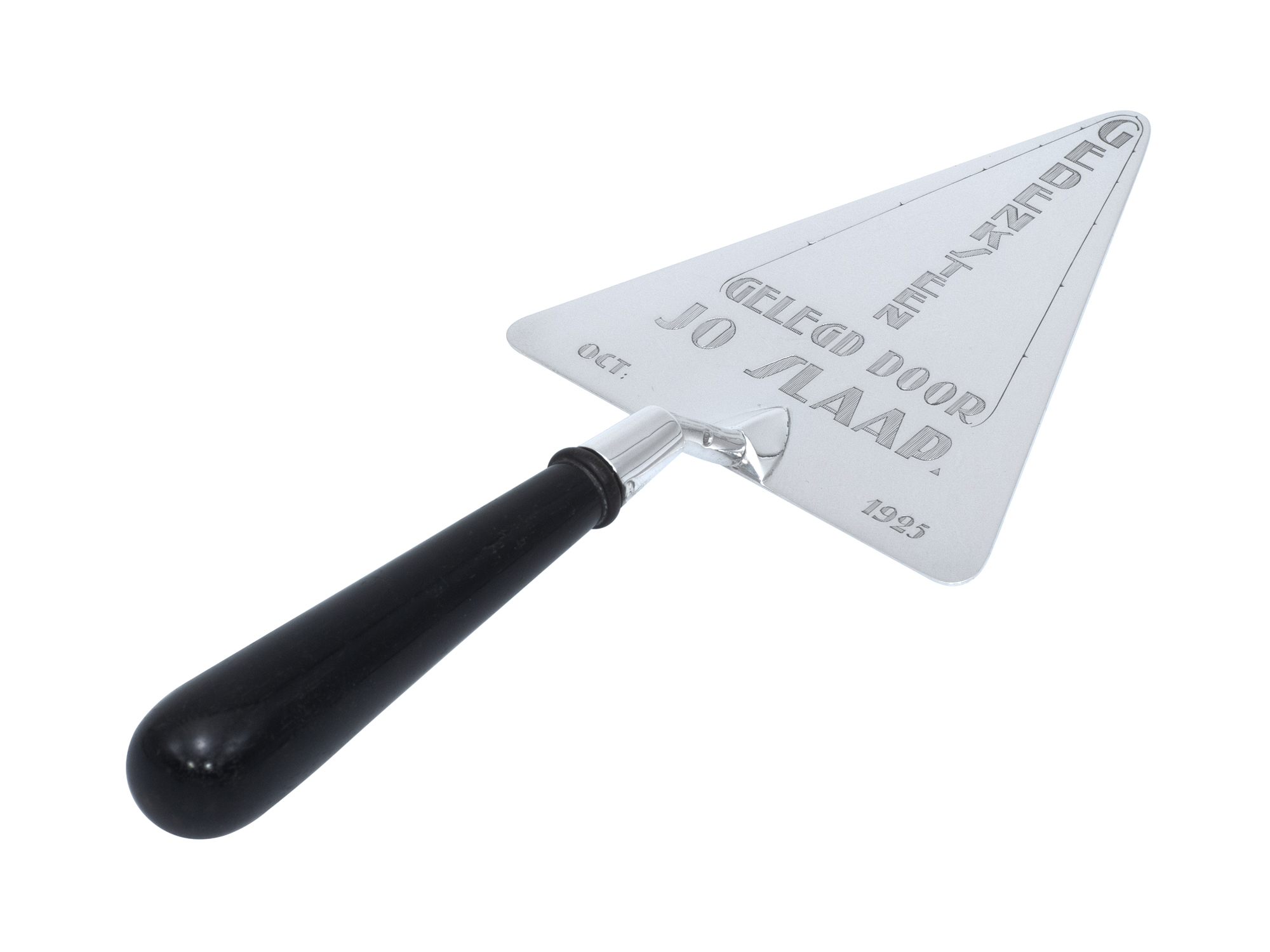 Zilveren Art Deco troffel uit 1925